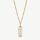 Umbo Rectangle Necklace Charm & Nyundo Chain Necklace Set