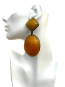 Afro Color Pop Horn Drop Earrings