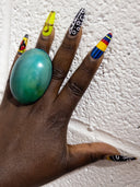 Afro Color Pop Horn Rings