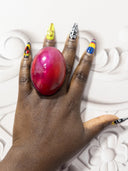 Afro Color Pop Horn Rings