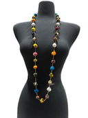 Ankara fabric balls single Necklaces