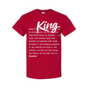 I AM HIM — King Definition | White Ink | T-Shirt | Definitions of HIM Collection