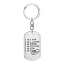 I AM A MAN Military Keychain