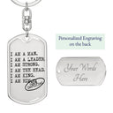 I AM A MAN Military Keychain