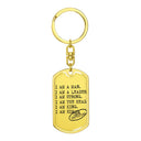 I AM A MAN Military Keychain
