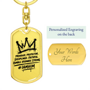 I AM HIM — Crown | Dog Tag Keychain | King Collection