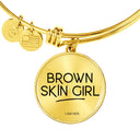 Brown Skin Girl - Women's Bangle Bracelet