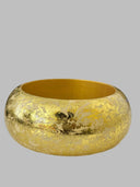 Aye Wura Gold Foil Chunky Wood Bangle