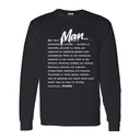 I AM HIM — Man Definition | White Ink | Long Sleeve Tee | Definitions of HIM Collection