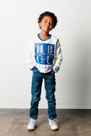 Blue and White HBCU Legacy Kids Crewneck