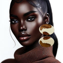 Café Au Laît Lightweight Stud Earrings