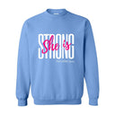 She is Strong - Women's Crewneck Sweatshirt - White