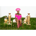 Queen Ankara Laced /Laticed Long Fringe Cape