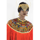 Queen Ankara Laced /Laticed Long Fringe Cape