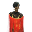 Queen Ankara Laced /Laticed Long Fringe Cape