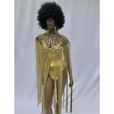 Queen Ankara Laced /Laticed Long Fringe Cape