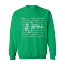 Definition of a Woman — The Statement. The Standard | White Print Crewneck | Definitions of Her Collection