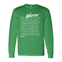 I AM HIM — Warrior Definition | White Ink | Long Sleeve Tee | Definitions of HIM Collection