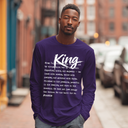 I AM HIM — King Definition | White Ink | Long Sleeve Tee | Definitions of HIM Collection