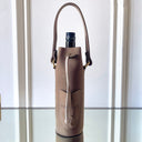 Leather Bottle Tote with Pocket