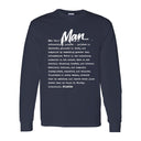 I AM HIM — Man Definition | White Ink | Long Sleeve Tee | Definitions of HIM Collection