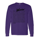 I AM HIM — Warrior Definition | Black Ink | Long Sleeve Tee | Definitions of HIM Collection