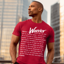 I AM HIM — Warrior Definition | White Ink | T-Shirt | Definitions of HIM Collection