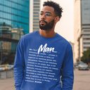 I AM HIM — Man Definition | White Ink | Long Sleeve Tee | Definitions of HIM Collection