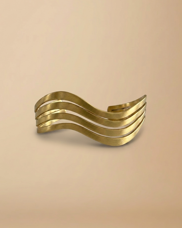 Wave Brass Bracelet