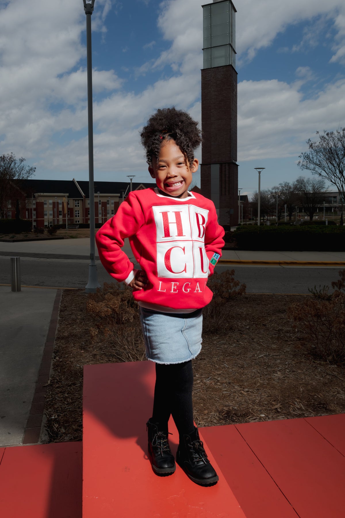 Red and White HBCU Legacy Kids Crewneck