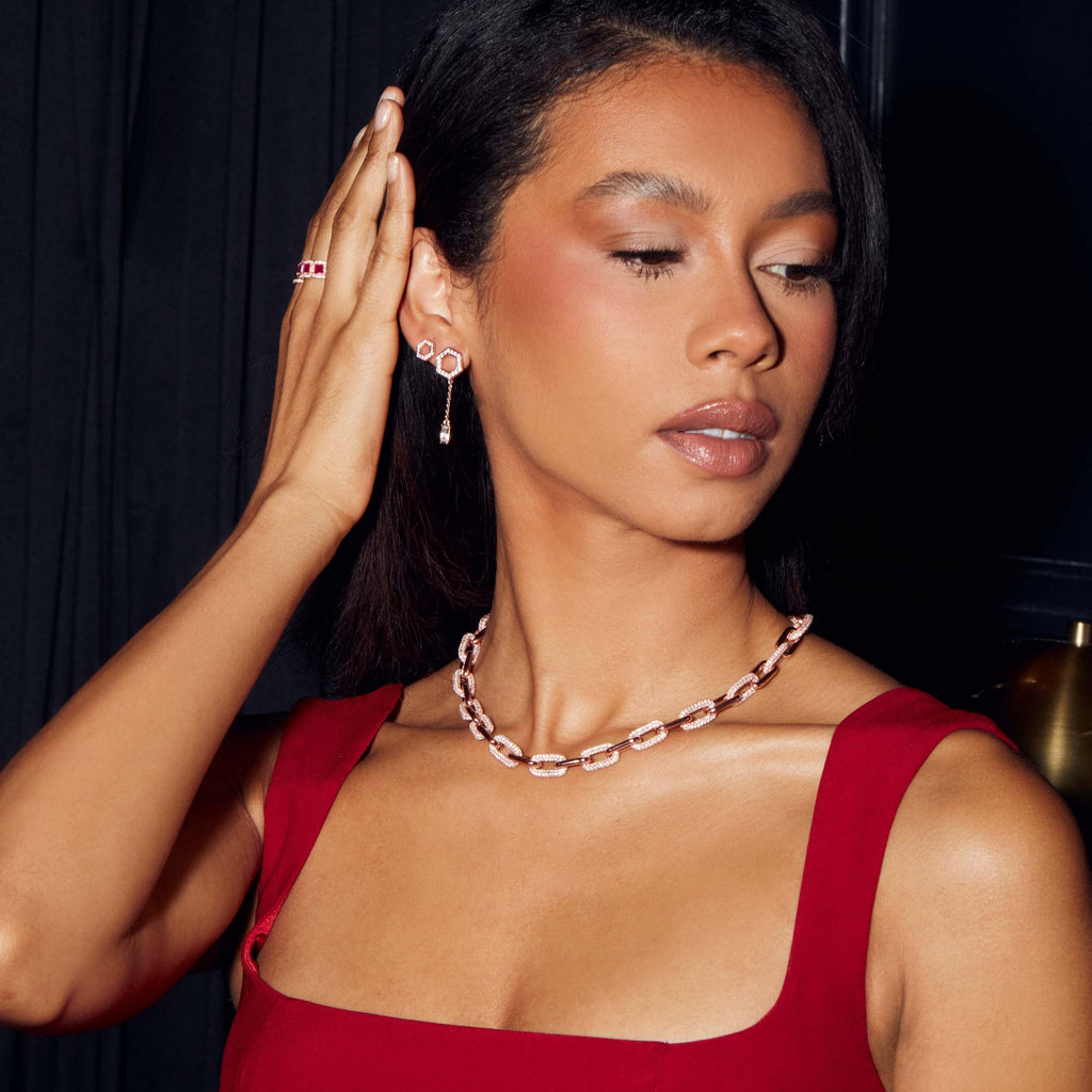 The Tyra Baguette Drop Earrings