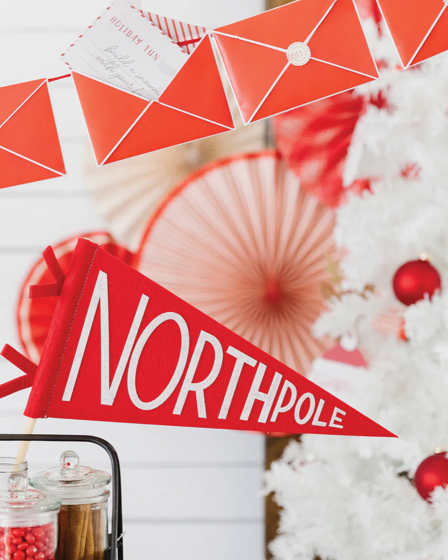 BELIEVE NORTH POLE FELT PENNANT