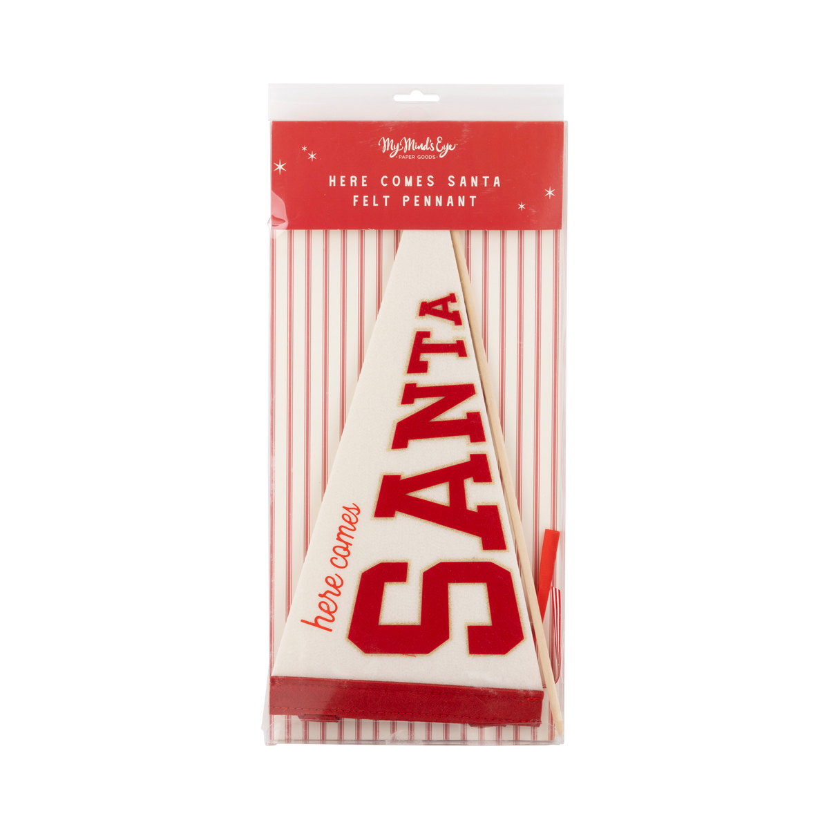 SANTA FELT PENNANT FLAG