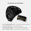Organic Silk Hair Bonnet Onyx Black