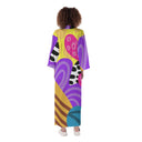 ABEILLE CREATIONS- ASILI Design- Long Satin Kimono Robe