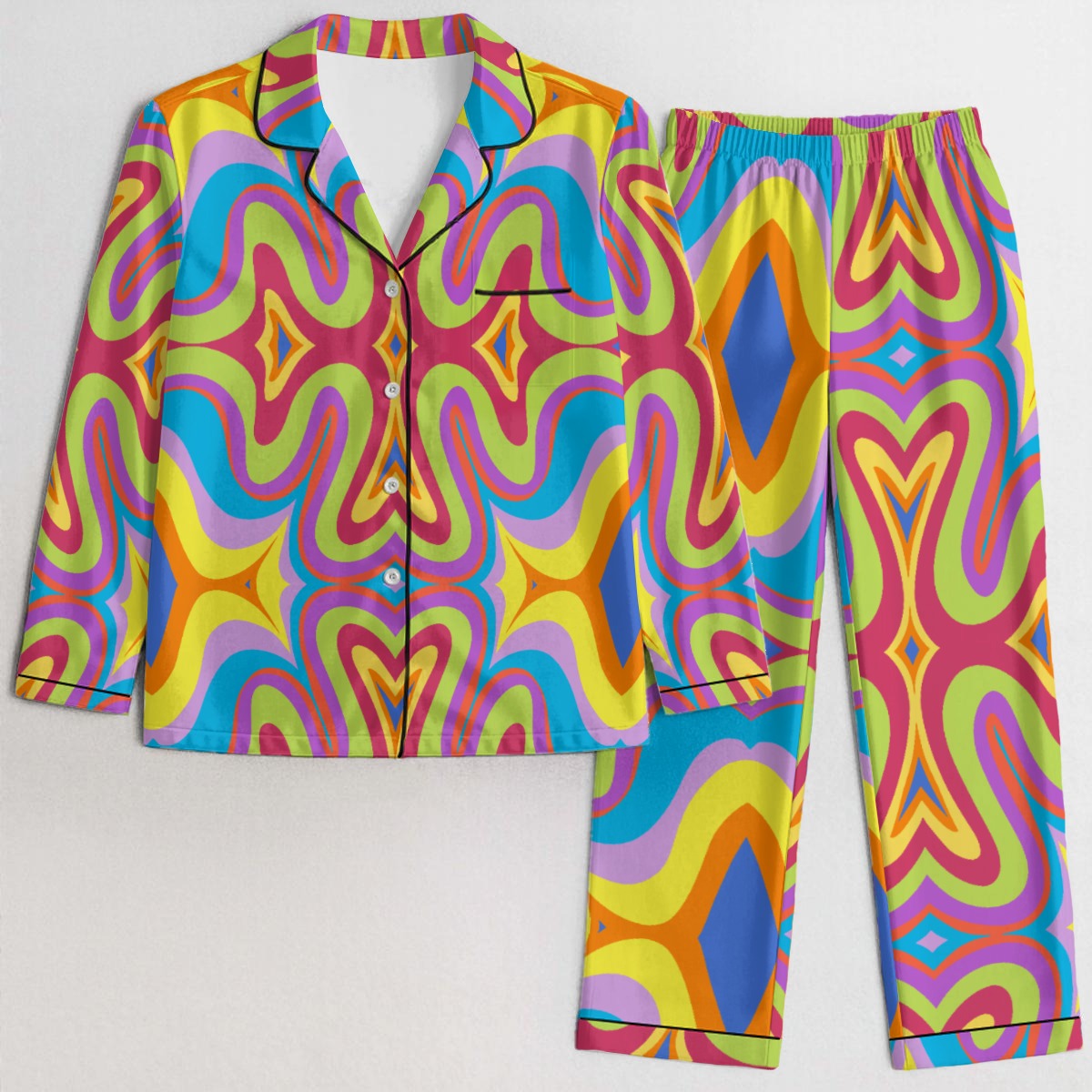 ABEILLE CREATIONS- Aziza Design-Women's Silky Pajama Set