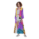 ABEILLE CREATIONS- ASILI Design- Long Satin Kimono Robe