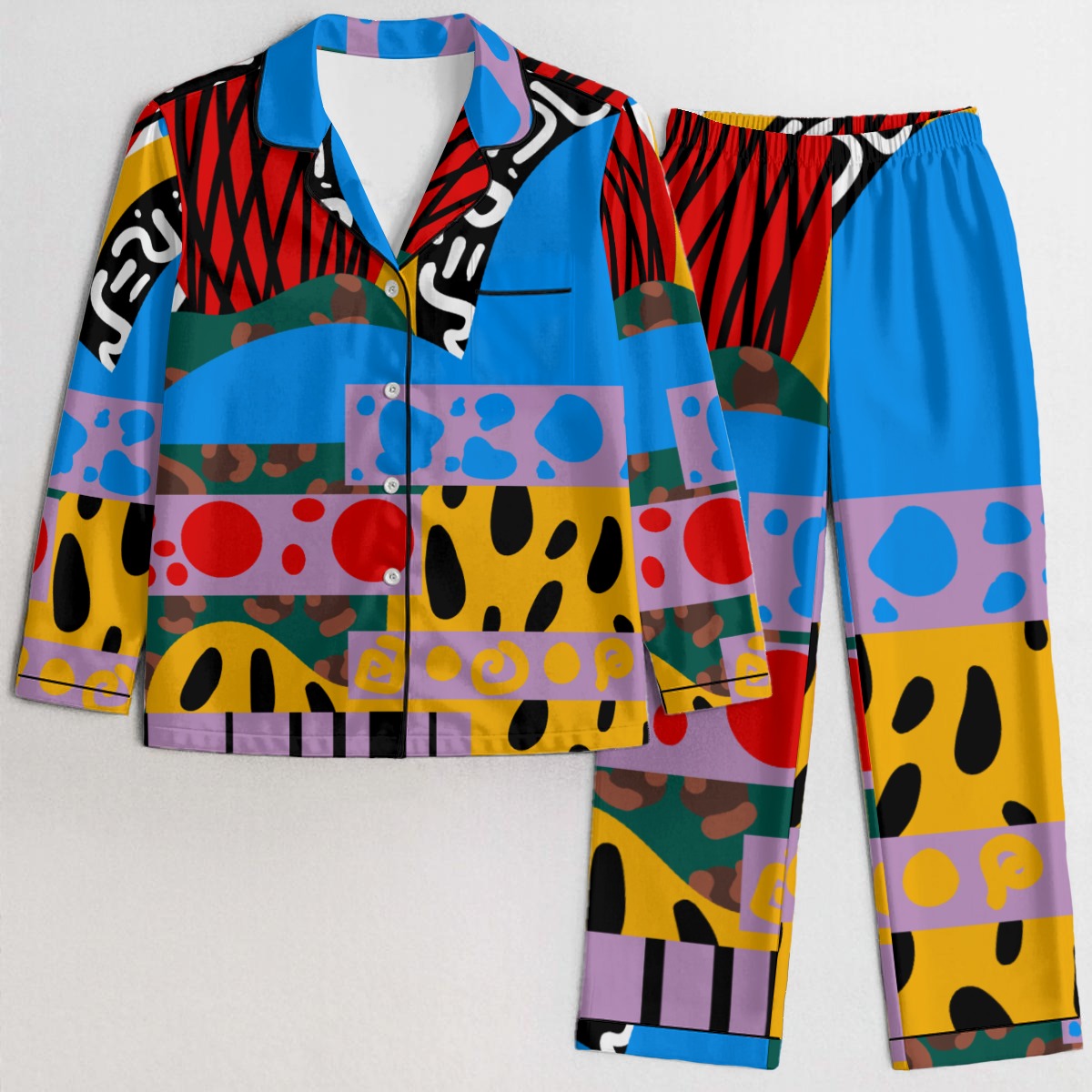 ABEILLE CREATIONS- Makena Design- Women's Silky Pajama Set