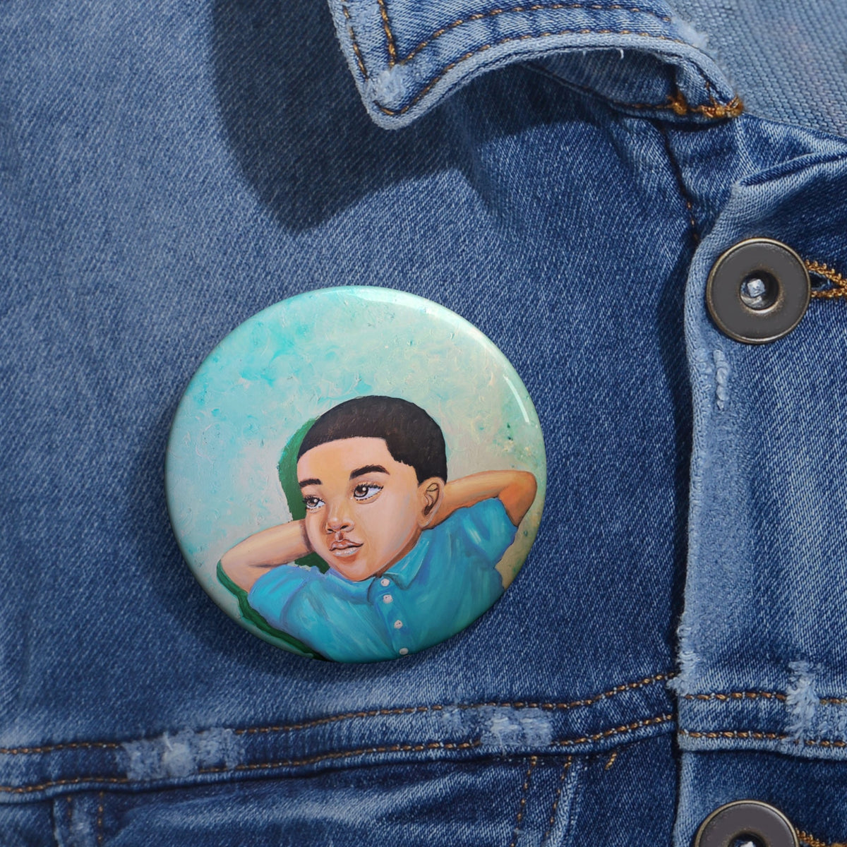 Daydreaming on a Perfect Summer Day II Pin Button