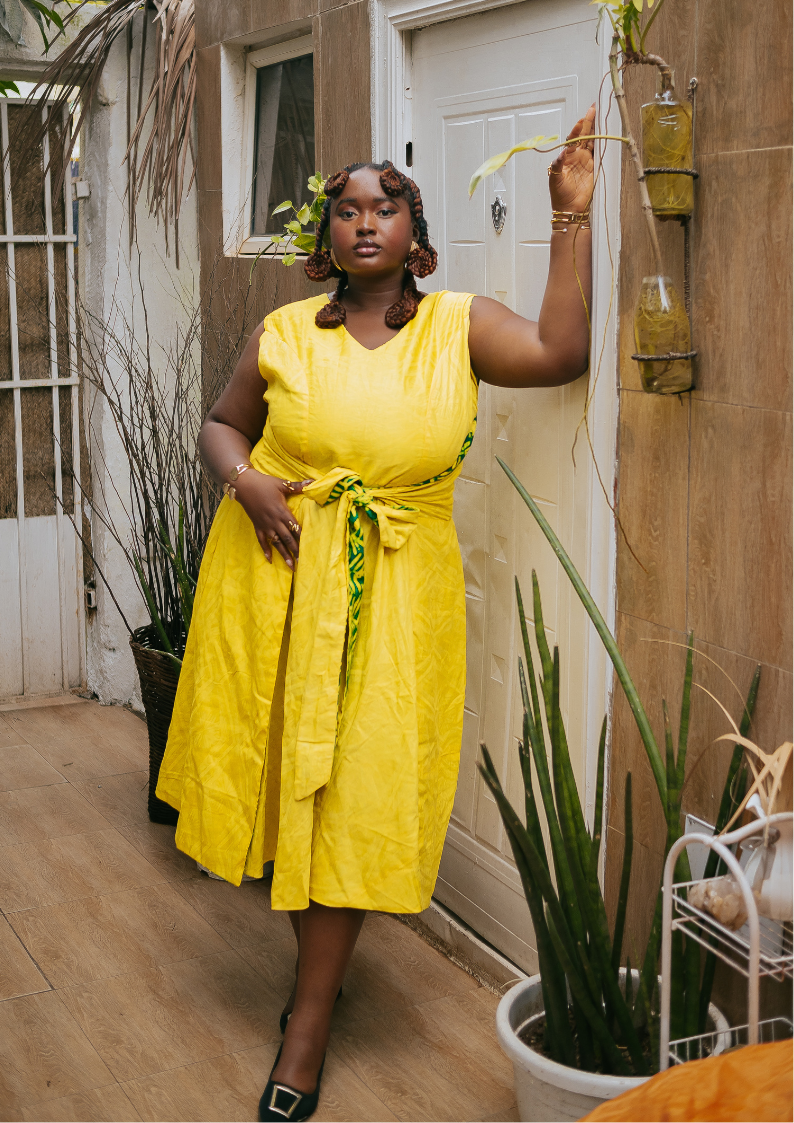 Palm Yellow Reversible Dress