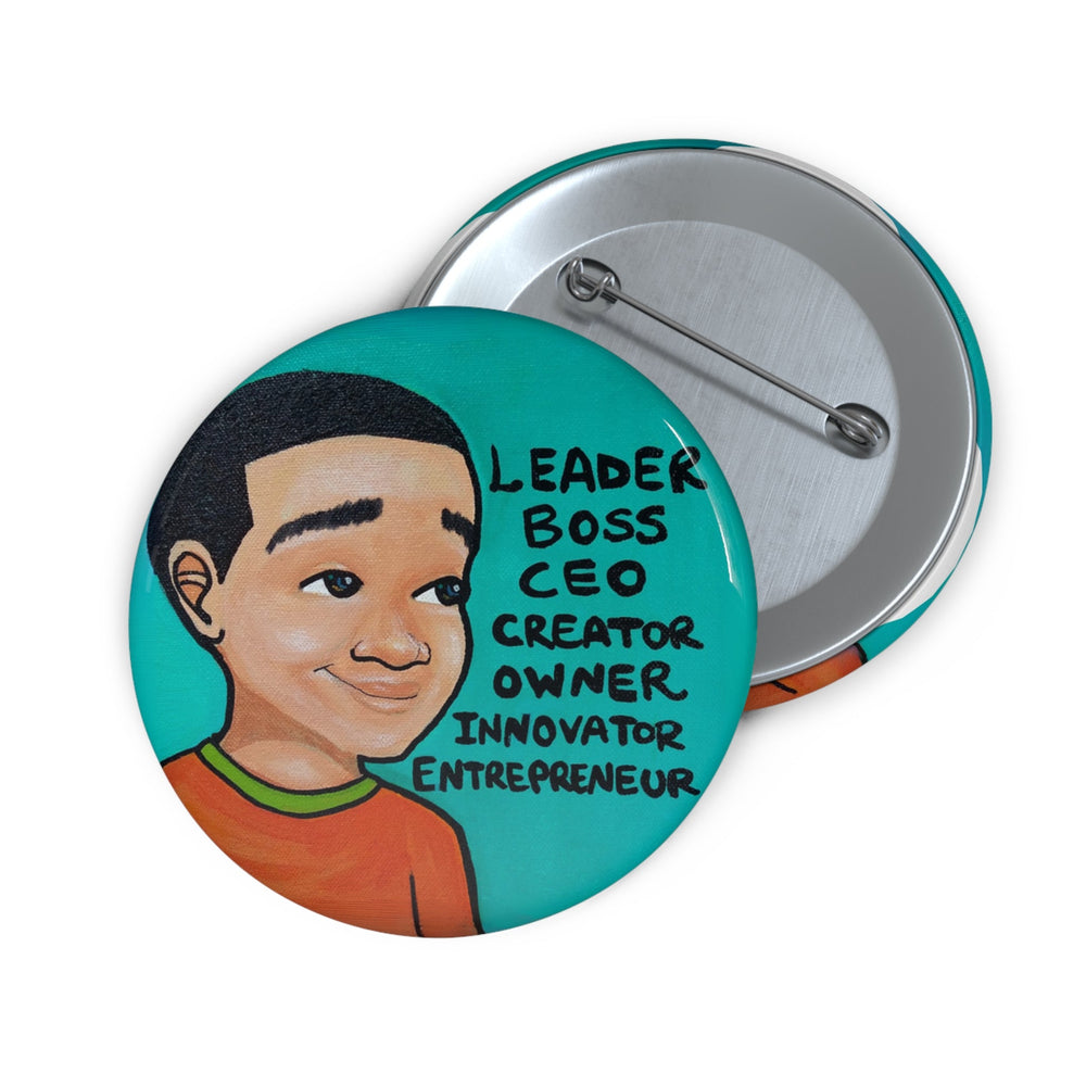 Leader Boss CEO Boy I Pin Button