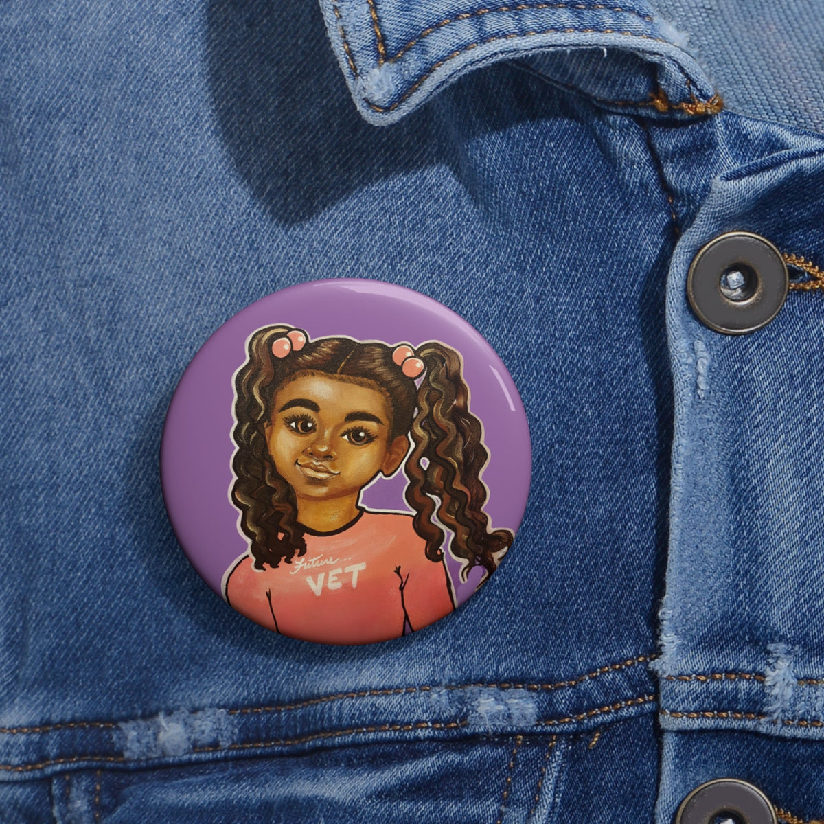 Lil Vet Too Pin Button
