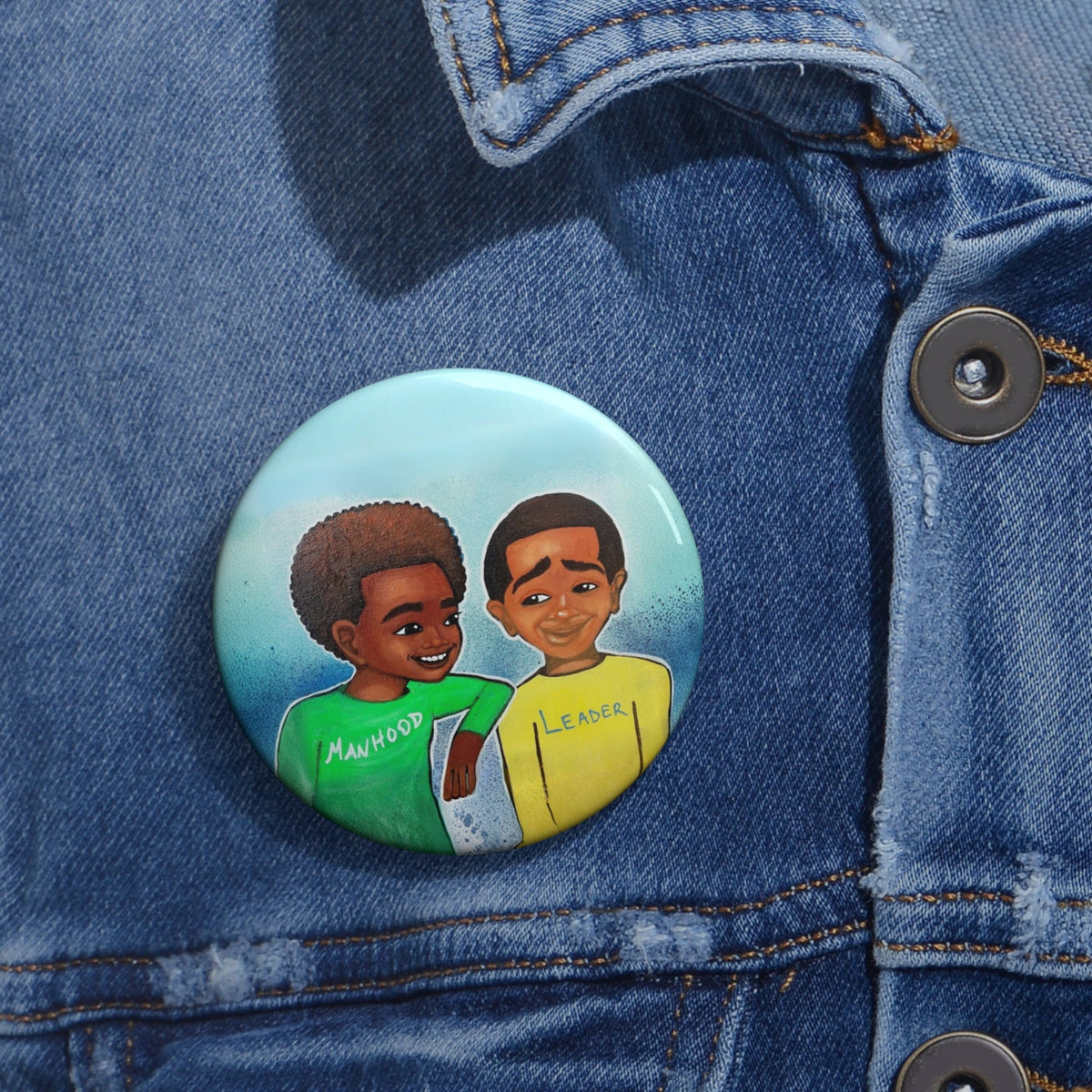 Manhood and Leadership Pin Button