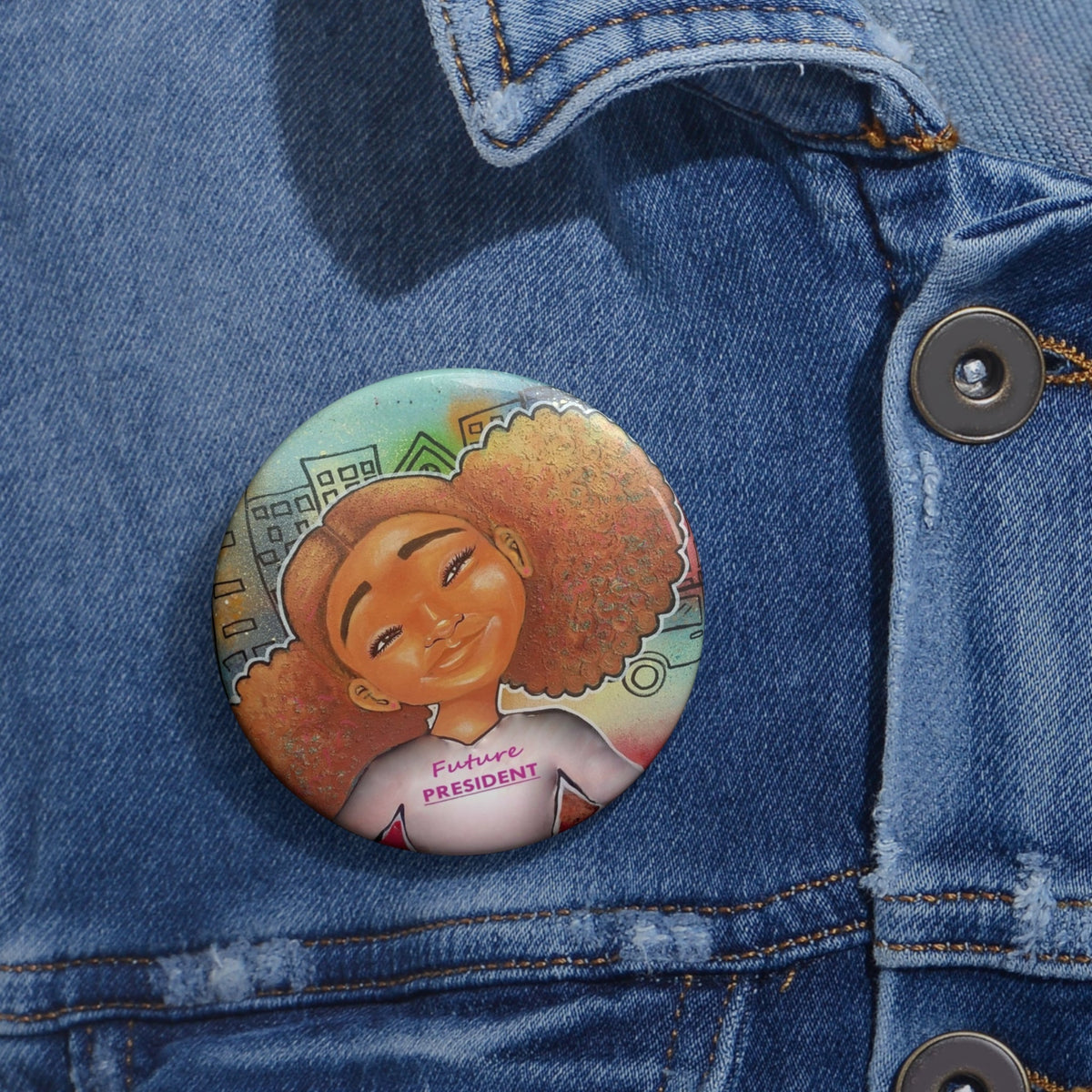 Future President Pin Button