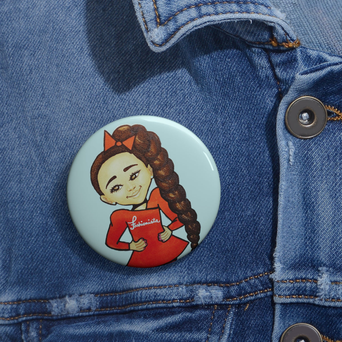 Fashionista Too Pin Button