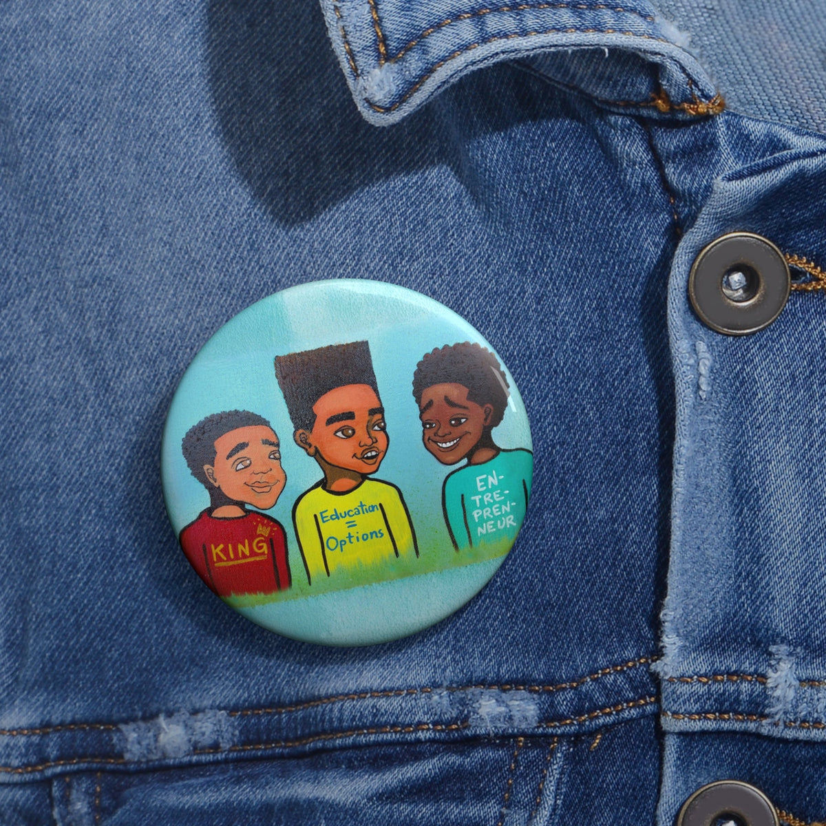 King Ed=Op Entrepreneur Pin Button