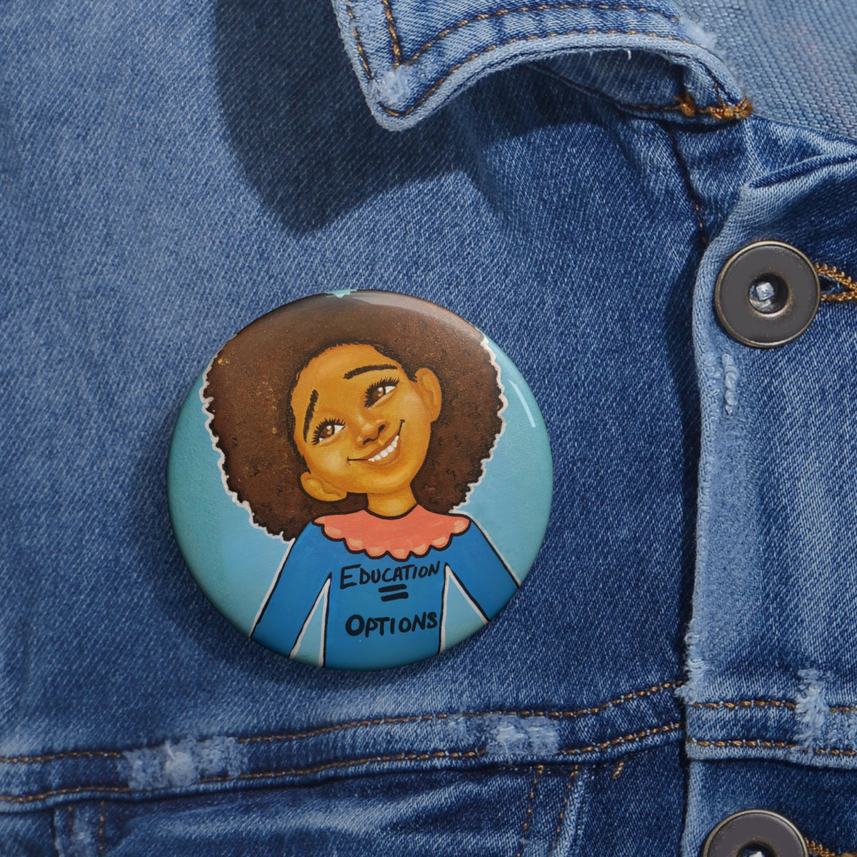 Ed = Op Girl Pin Button
