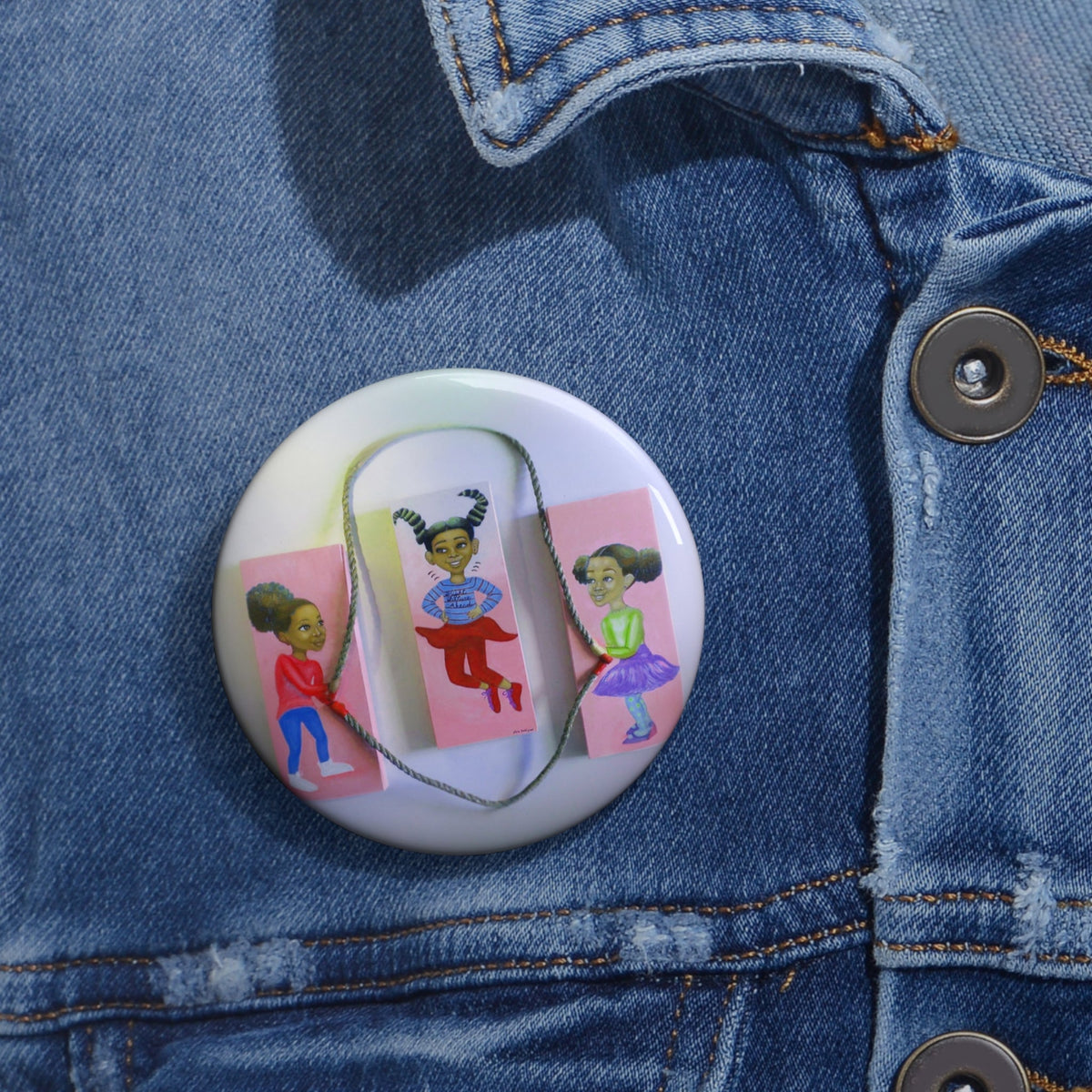Jumping to Higher Heights I Pin Button