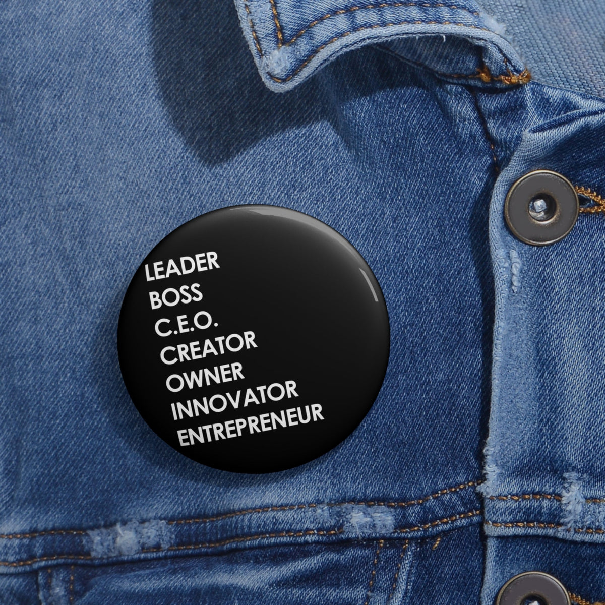 LBC Words Pin Button, Black