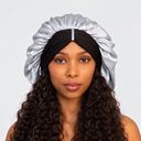XL Organic Silk Hair Bonnet Silver